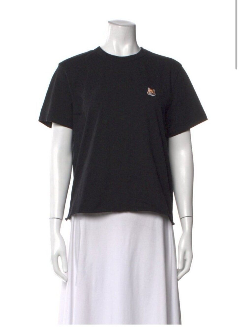 Maison Kitsune Authentic Black Fox Head Short Sleeve Crew Neck T Shirt Medium - Picture 2 of 12
